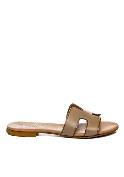 Sandalo pelle taupe VINCENT VEGA | P106 HDVIT-TAUPE
